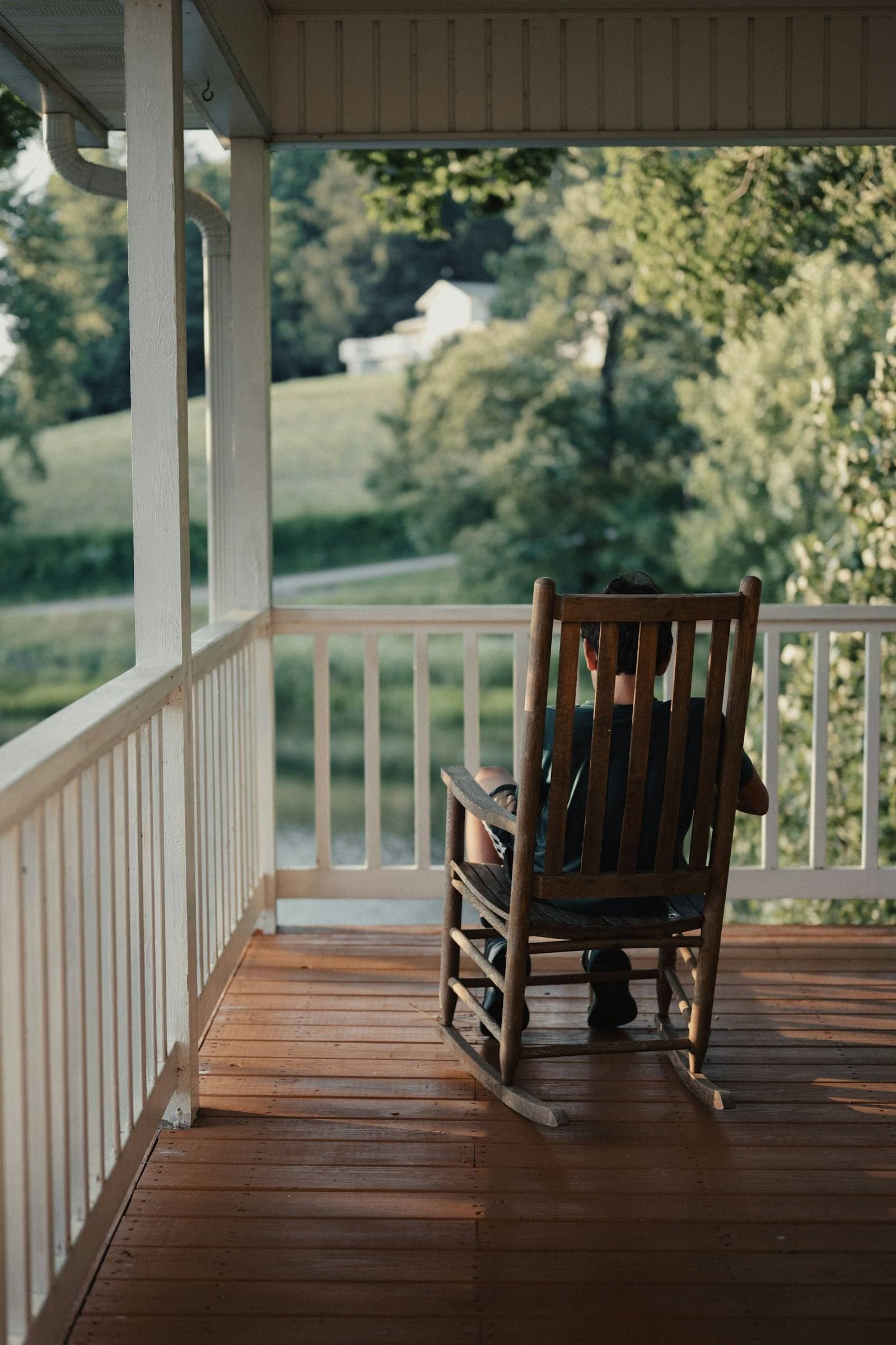 Rocking chairs on a Georgia front porch. Barrow County appeal guide.