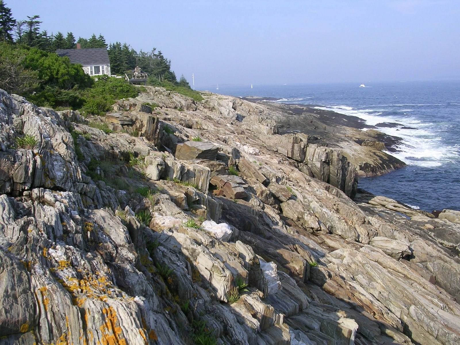 Maine house on the rocky coast. Waldo County appeal guide.