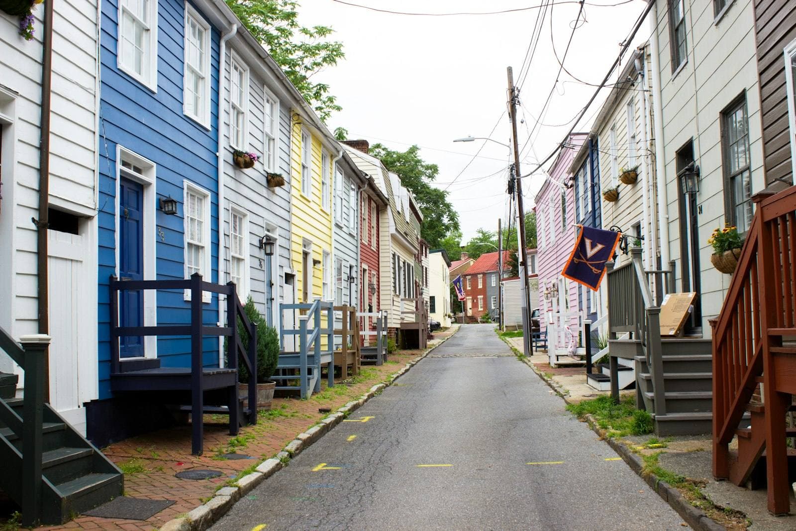 Colorful Annapolis, Maryland street of homes. Understanding the Maryland appeal process.